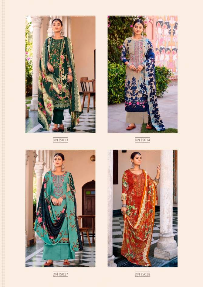 Levisha Habiba Winter Wear Wholesale Pashmina Dress Material Catalog
